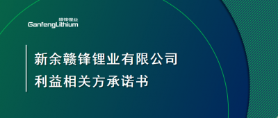 新余贛鋒鋰業(yè)有限公司利益相關(guān)方承諾書(shū)